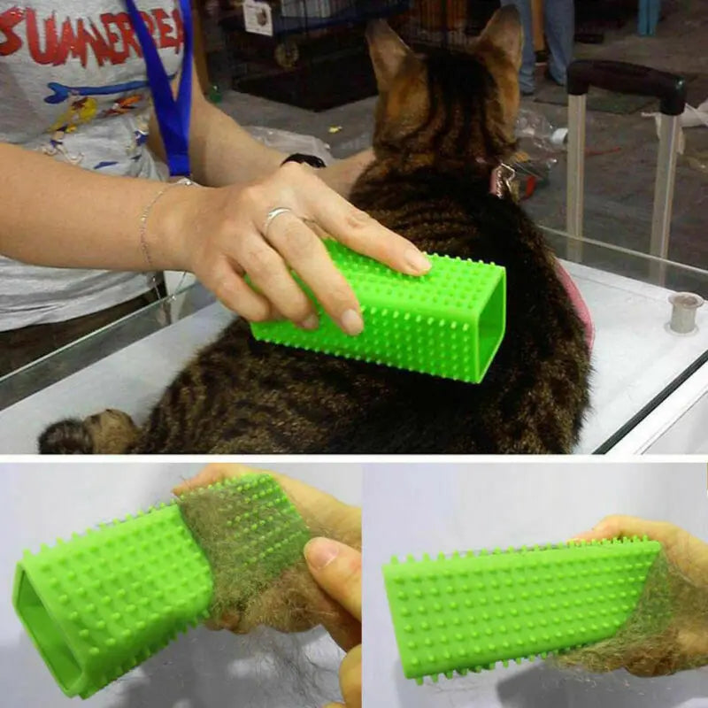 Silicone Pet Hair Remover Pet Cat Dog Fur Grooming Home Furniture Carpet Clothe Sofa Cleaner Brush Cat Massage Clean Hair Brush