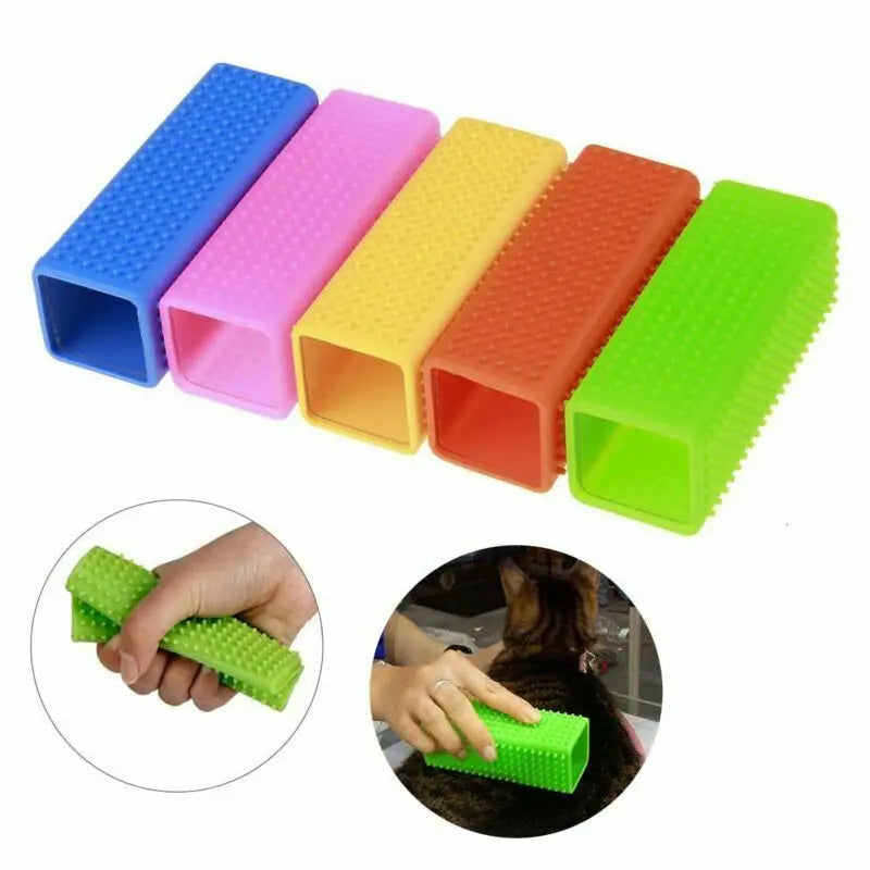 Silicone Pet Hair Remover Pet Cat Dog Fur Grooming Home Furniture Carpet Clothe Sofa Cleaner Brush Cat Massage Clean Hair Brush