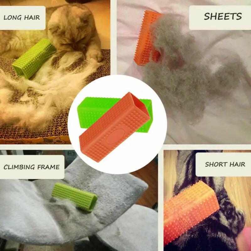Silicone Pet Hair Remover Pet Cat Dog Fur Grooming Home Furniture Carpet Clothe Sofa Cleaner Brush Cat Massage Clean Hair Brush